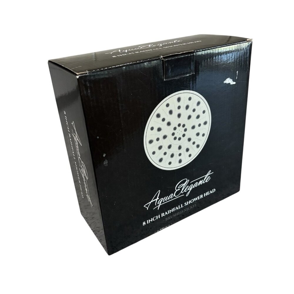 High Pressure Rain Shower Head (Aqua Elegante) - Brushed Nickel 8” Open Box